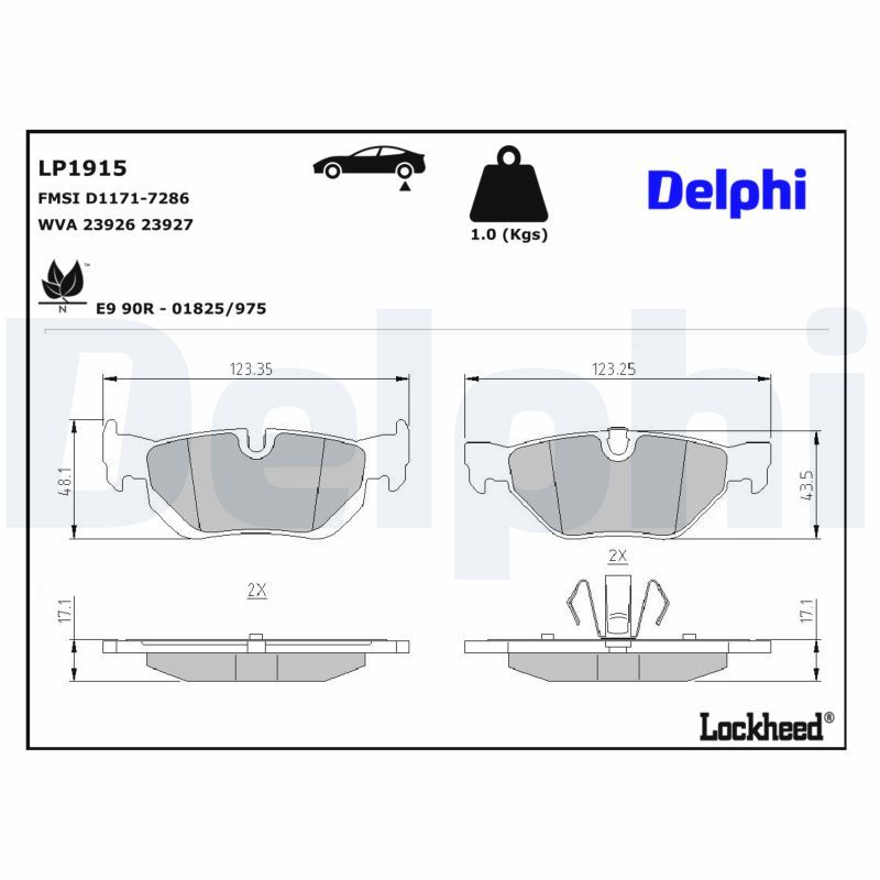 BMW 3 Serisi E90 Fren Balatası Arka | DELPHI LP1915