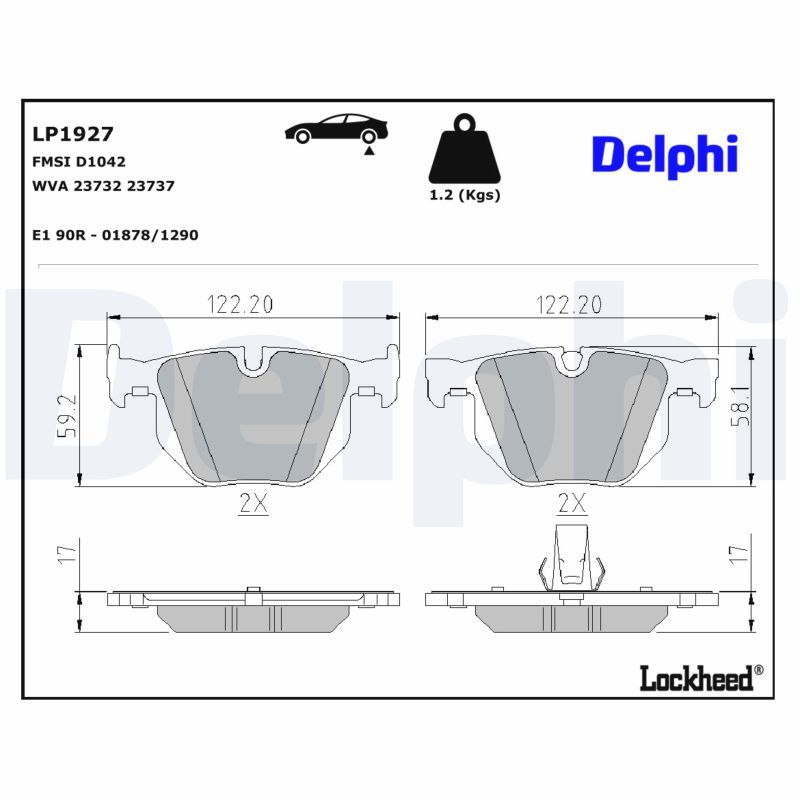 BMW 6 Serisi E63 Fren Balatası Arka | DELPHI LP1927