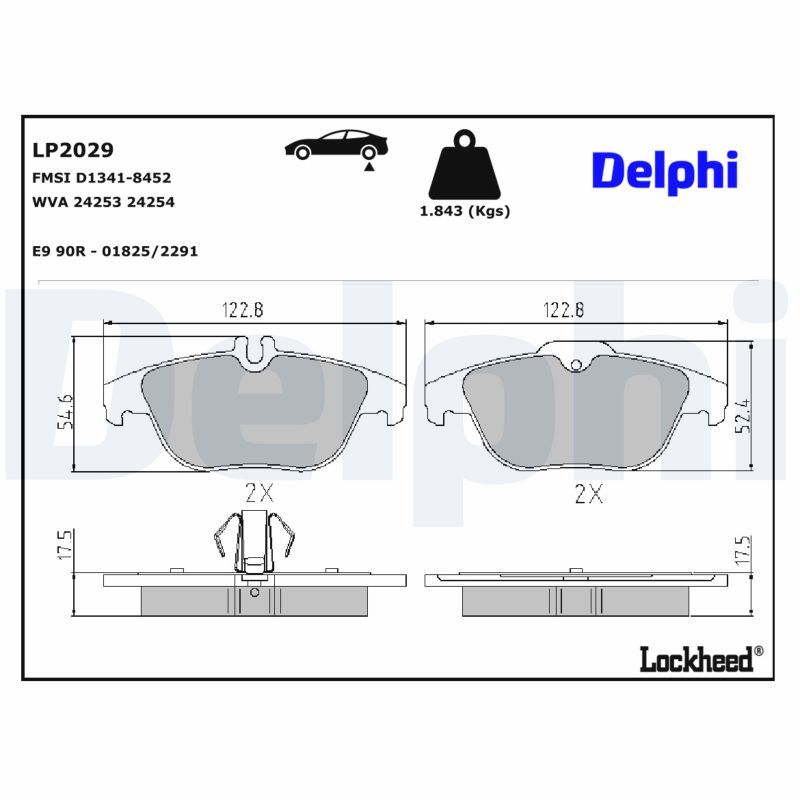 Mercedes W207 Fren Balatası Arka | DELPHI LP2029