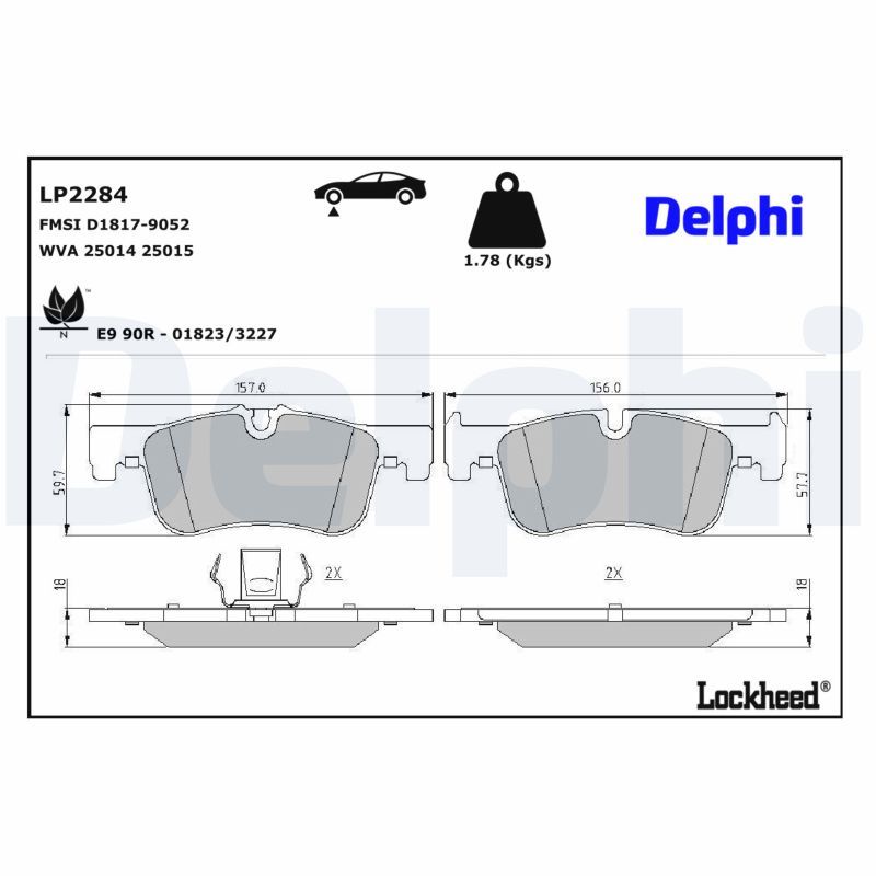 BMW 1 Serisi F20 Fren Balatası Ön | DELPHI LP2284