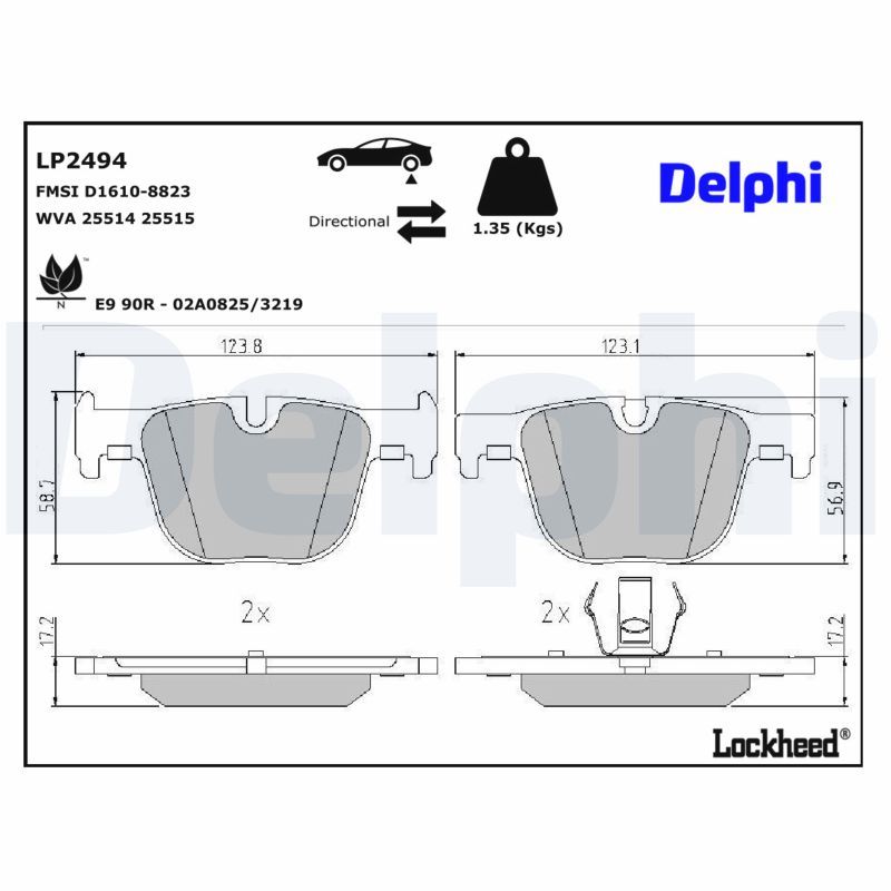 BMW 4 Serisi F32 Fren Balatası Arka | DELPHI LP2494