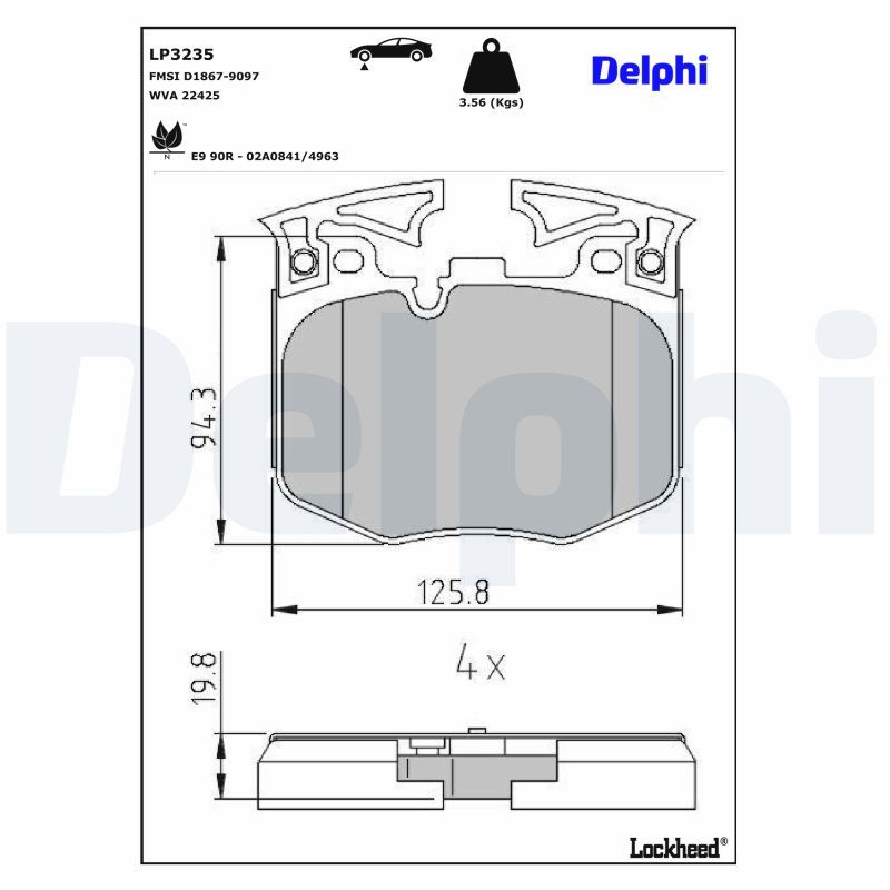 BMW 4 Serisi G22 Fren Balatası Ön | DELPHI LP3235