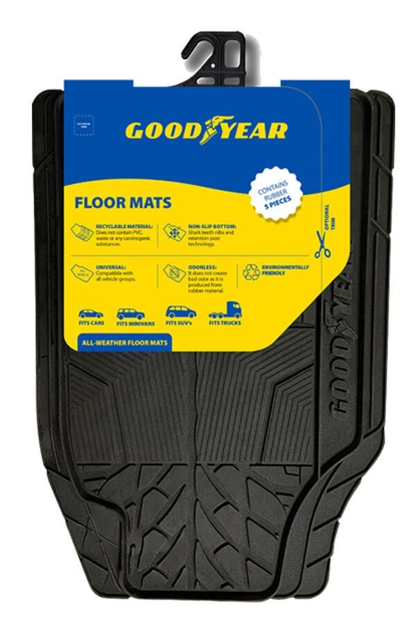 Black Universal Floor Mat Set | GDY 401013