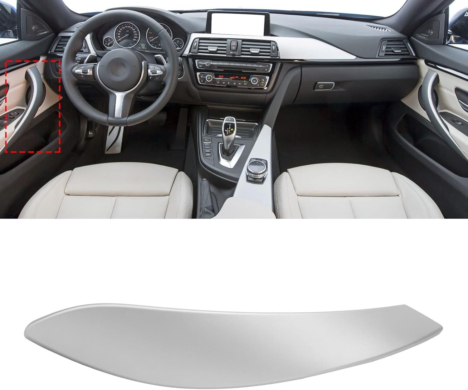 BMW F30 Door Handle Cover Left (Gray) | GKL 342608