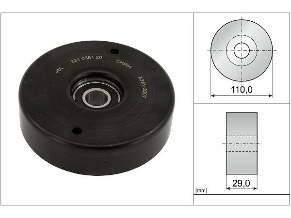 Mercedes C-Class W203 C 180 Belt Tensioner Pulley | INA