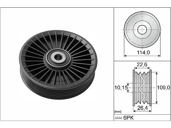 Mercedes W212 E 220 CDI V Belt Tensioner Pulley | INA