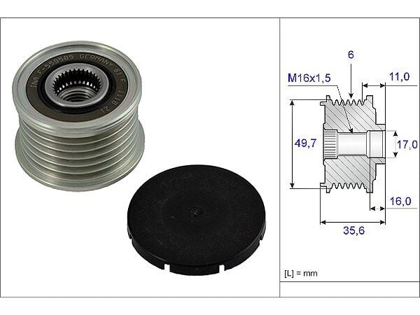 Mercedes C-Class W203 C 200 CDI Alternator Pulley | INA