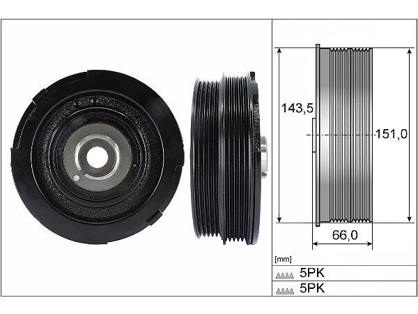 BMW E46 320d Crank Pulley | INA 544 0069 10