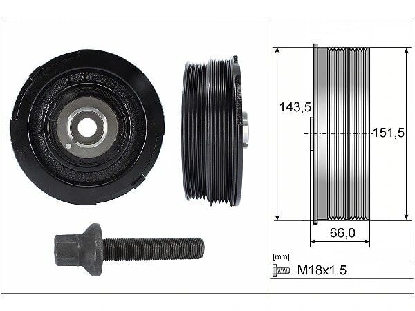 BMW 3 Series E46 320d Crank Pulley | INA