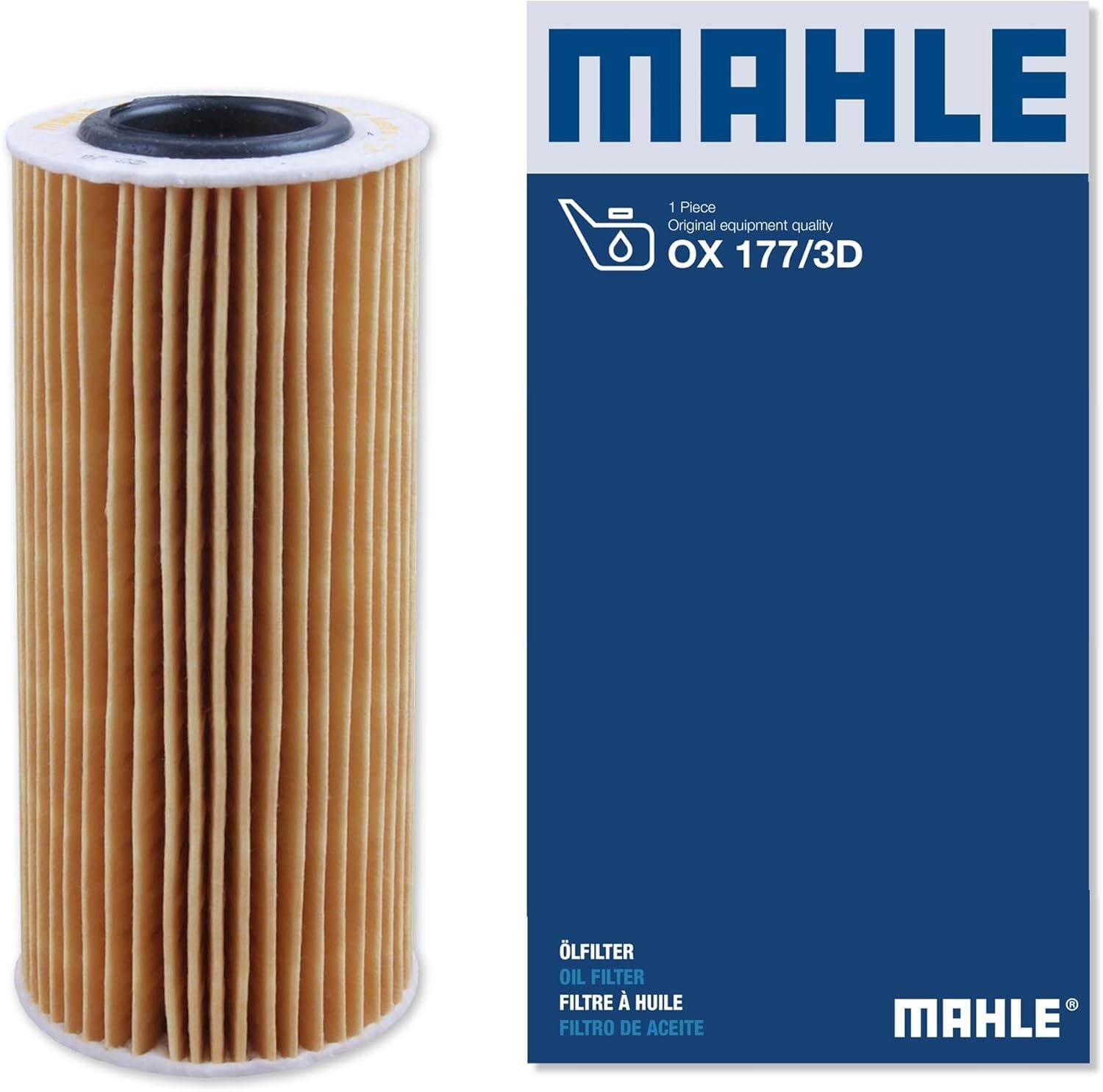 BMW 5 Series E60/61 525 d M57 Oil Filter | MAHLE OX 177/3D