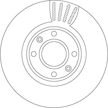 Mercedes W204 C 250 Front Brake Disc | TRW DF4813S