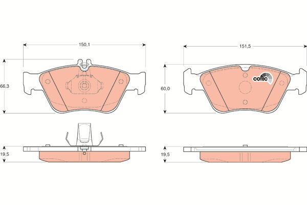 Mercedes E-Class W210 E 200 M111 Front Brake Pads