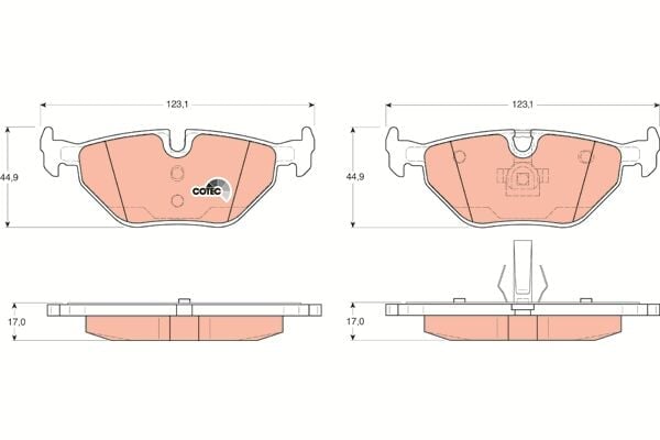 BMW Z4 (E85) 3.0i N52 Rear Brake Pads | TRW GDB1344