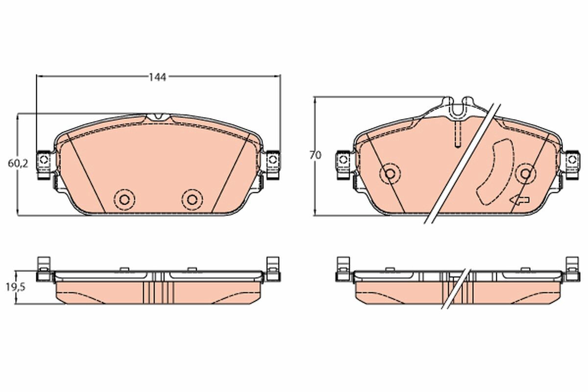 Mercedes C-Class W205 C 200 M274 Front Brake Pads | TRW