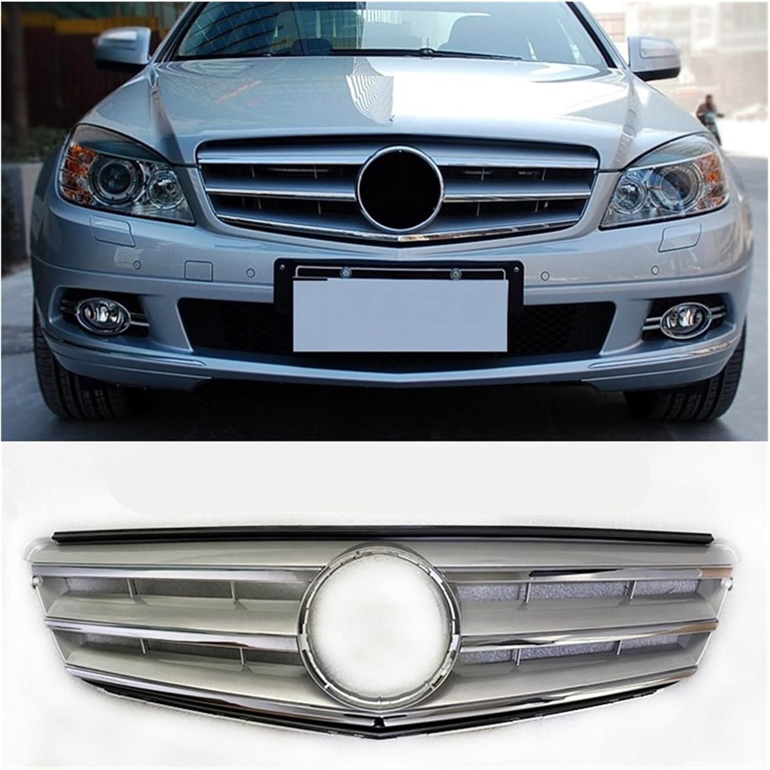 Mercedes W204 AMG Grille Silver | IMPORT A2048800023