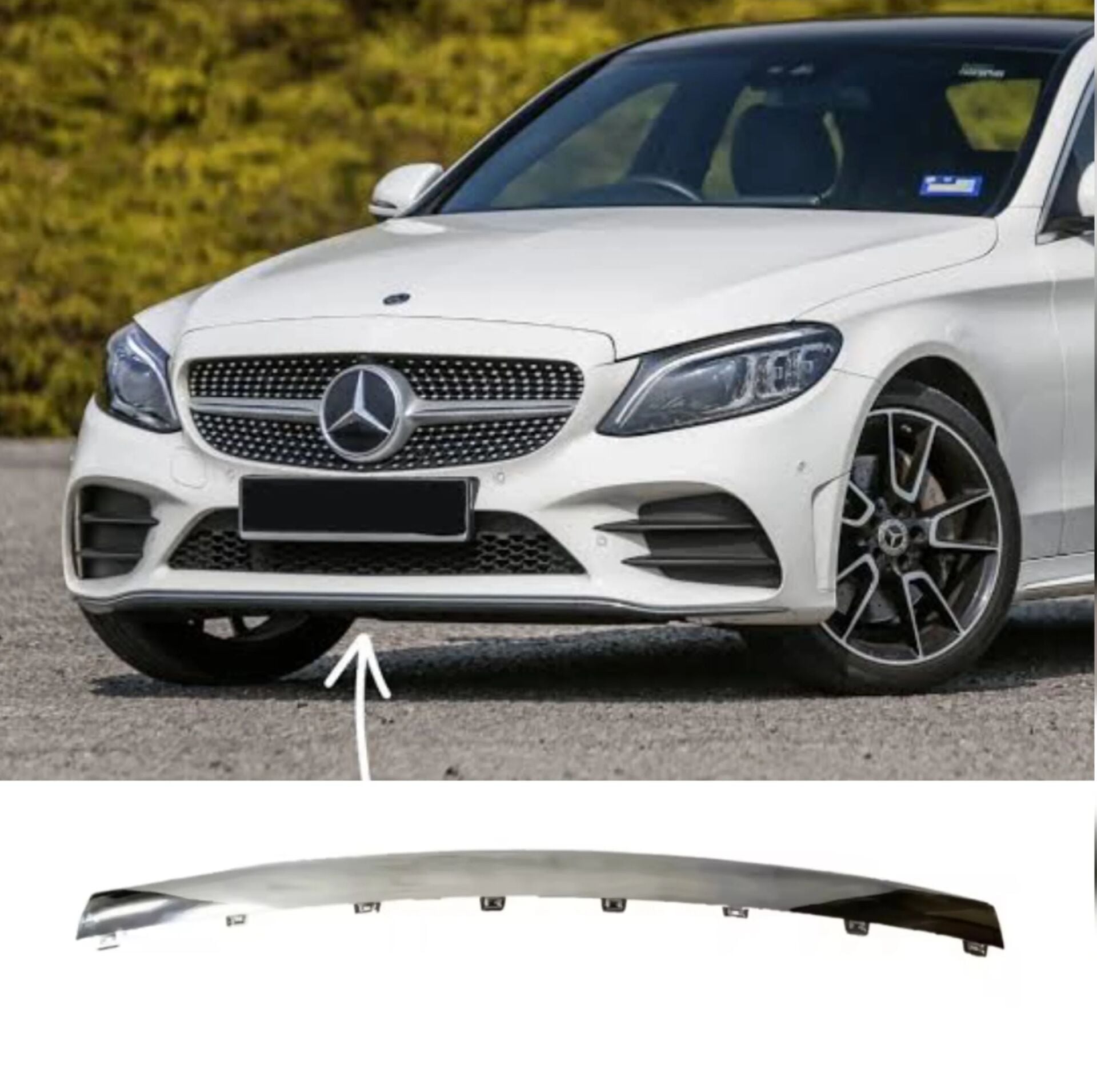 Mercedes C-Class W205 Front Bumper Trim | ITHAL