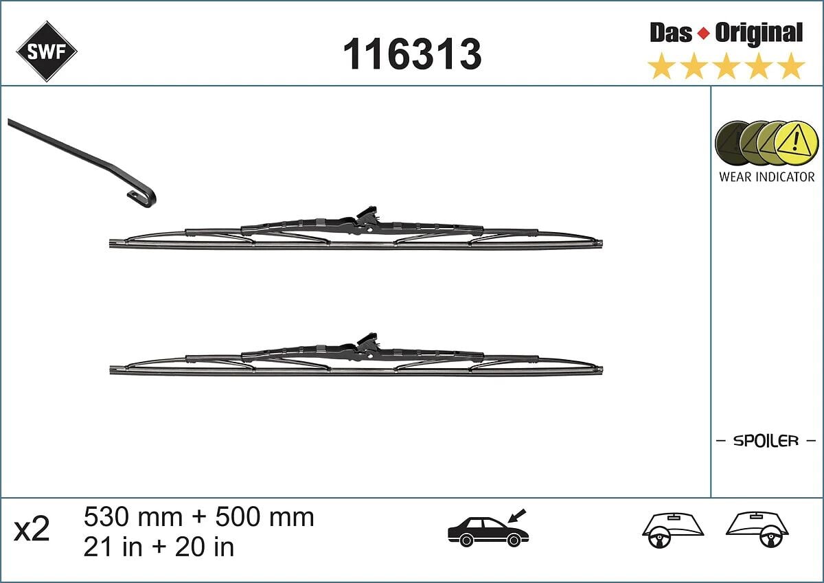 BMW 3 E36 Front Wiper Set (1991-1998) | SWF