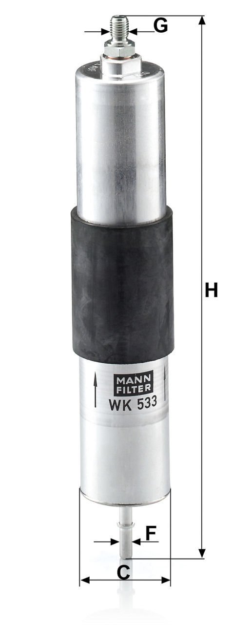 BMW E46 M3 3.2 S54 Fuel Filter | MANN WK 533