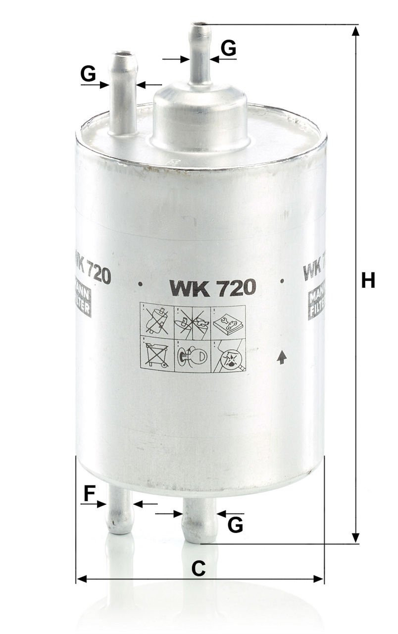 Mercedes CLC C203 Fuel Filter | MANN WK720