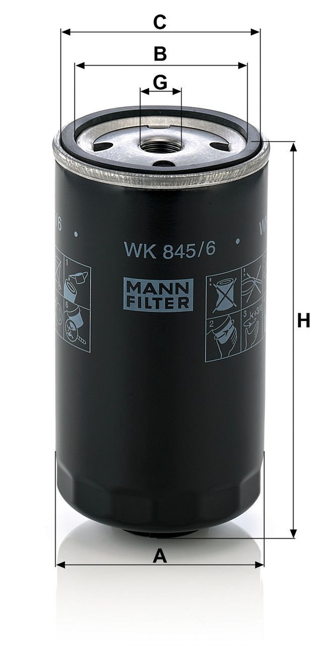 BMW E39 525 tds M51 Fuel Filter | MANN WK 845/6