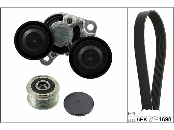 BMW 3 Touring E91 320d V-Belt Set | INA 529 0206 20
