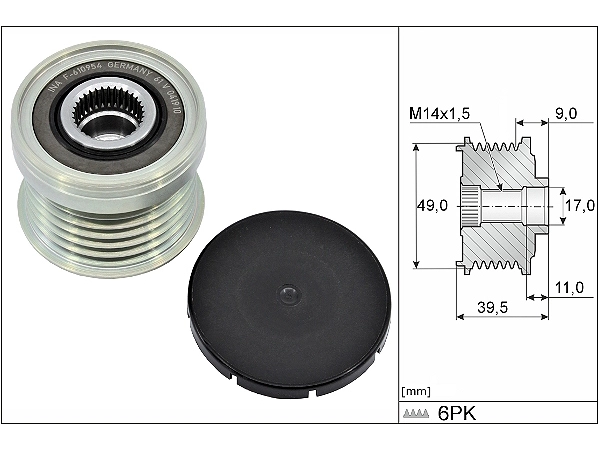 BMW Z4 E89 sDrive 28i Alternator Pulley | INA 535 0361 10
