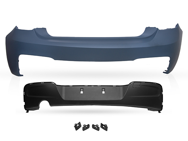 BMW F20 2012-2017 M-Tech Rear Bumper with PDC and Single Exhaust