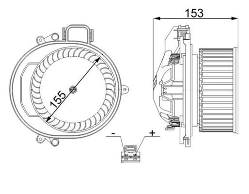 BMW 3 Serisi F30 B38 Kalorifer Motoru | MAHLE AB 257 000S