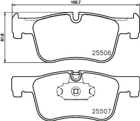 BMW 3 Serisi F30 Fren Balatası Arka | HELLA 8DB 355 019-771
