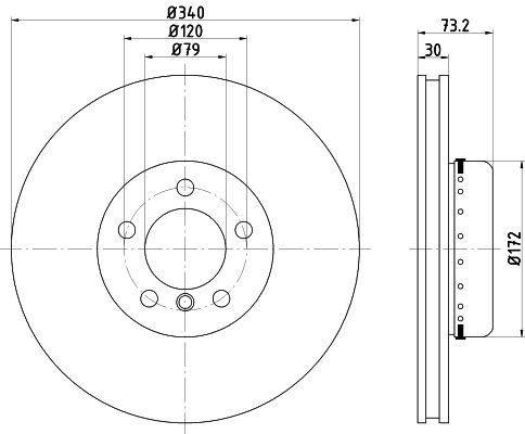 BMW 4 Serisi F36 Fren Diski İki Parçalı Ön | HELLA 8DD 355 120-811