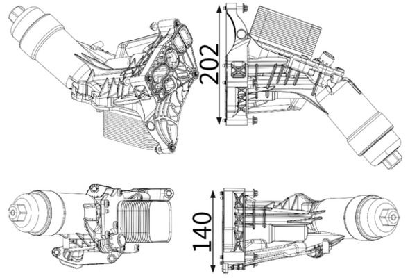 BMW 4 Serisi F36 B48 Motor Yağ Soğutucusu | MAHLE CLC 296 001S