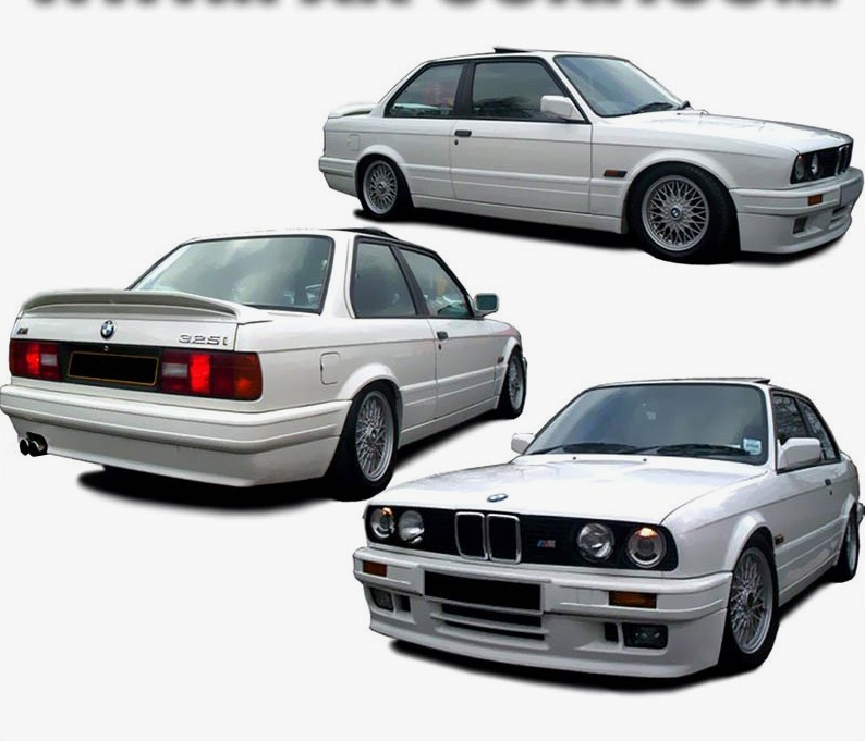 BMW 3 Series E30 1988-1991 Coupe M2-Style Body Kit with Skirts
