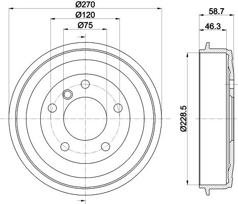 BMW 3 Serisi E36 Fren Kampanası Arka | HELLA 8DT 355 300-021