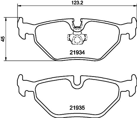 BMW 3 Serisi E46 Fren Balatası Ön | HELLA 8DB 355 008-761