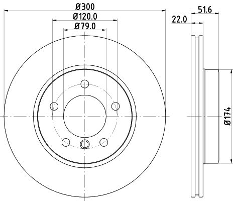 BMW 3 Serisi E46 Fren Diski Havalı Ön | HELLA 8DD 355 106-551