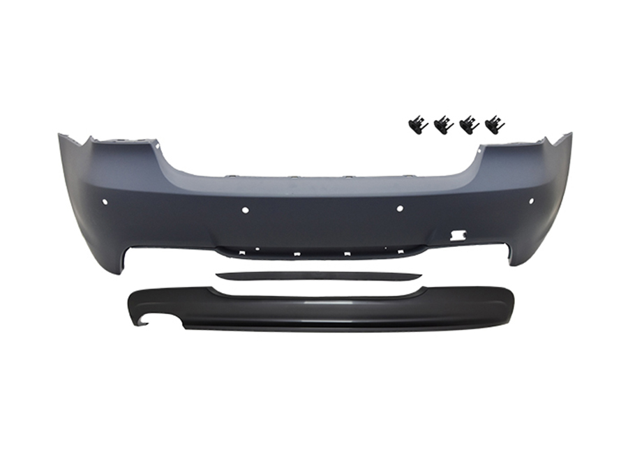 BMW 3 Series E90 2004-2012 M-Tech Rear Bumper with PDC and Dual Exh...