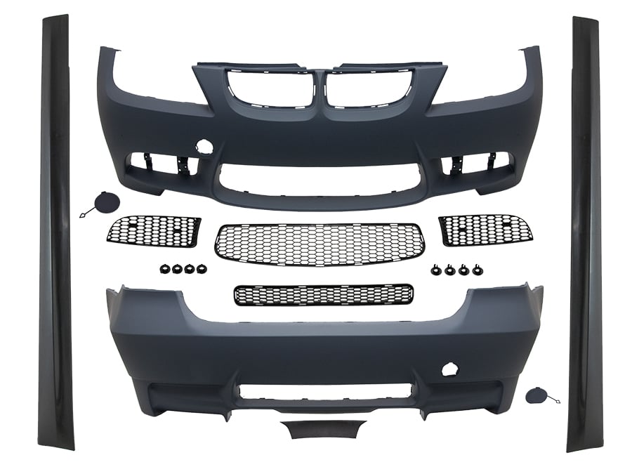 BMW 3 Serisi E90 2004-2012 M3-STYLE Gövde Kiti Çift Egzoz Çıkışlı Marşpiyeli | WENDER BA0902101