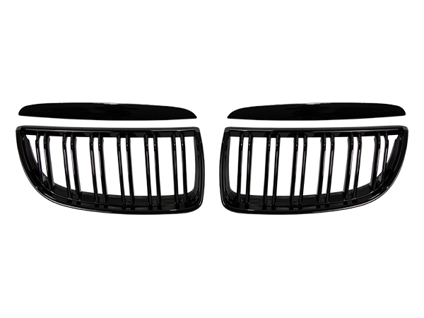 BMW 3 Series E90 2004-2012 Grille Set Piano Black Double Slat