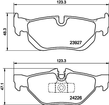 BMW X1 Serisi E84 Fren Balatası Arka | HELLA 8DB 355 011-301