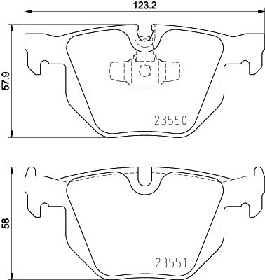 BMW X1 Serisi E84 Fren Balatası Arka | HELLA 8DB 355 011-801