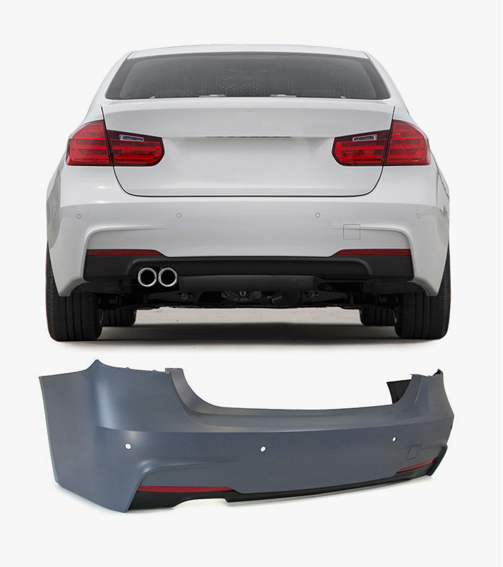 BMW F30 2012-2018 M-Tech Rear Bumper with PDC Single Exhaust