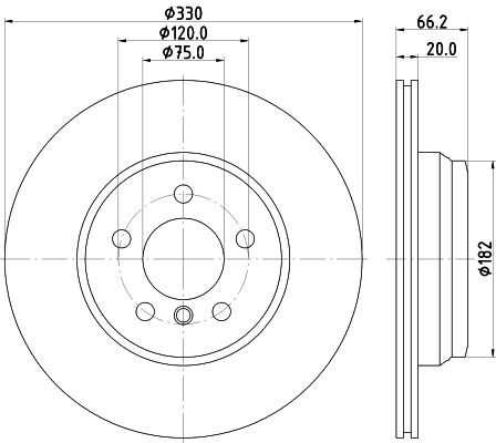 BMW 4 Serisi F32 Fren Diski Havalı Ön | HELLA 8DD 355 129-641