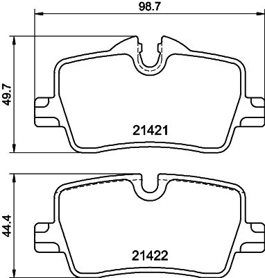 BMW 4 Serisi G22 Fren Balatası Ön | HELLA 8DB 355 040-681