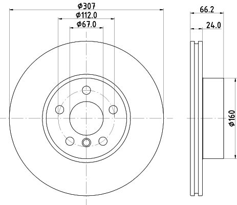 BMW 4 Serisi G22 Fren Diski Havalı Ön | HELLA 8DD 355 133-801