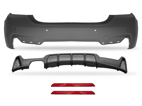BMW 4 Serisi F36 2014-2018 M-Tech Komple Tampon Arka PDC'li Çift Egzoz Çıkışlı | WENDER BA51128060889S1