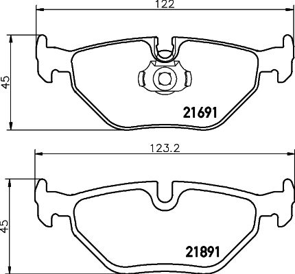 BMW 5 Serisi E39 Fren Balatası Ön | HELLA 8DB 355 007-981