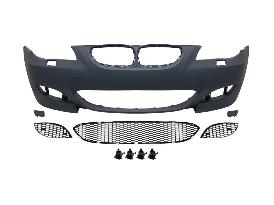 BMW 5 Serisi E60 2001-2010 M5-STYLE Komple Tampon Ön Far Yıkamalı | WENDER BA51117899050SM