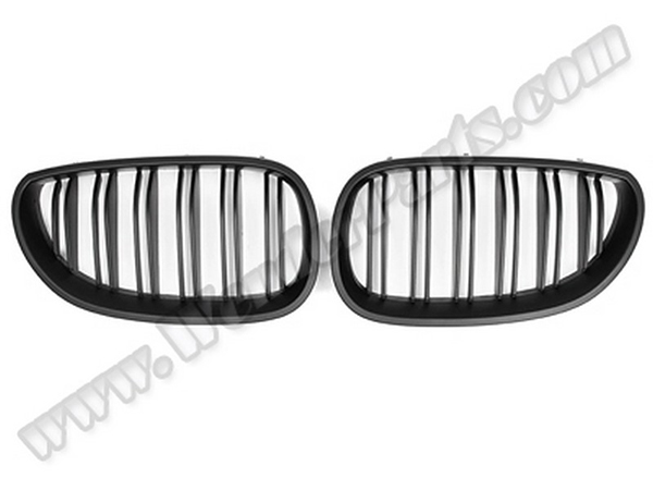 BMW 5 Series E60 2001-2010 Grille Set Matte Black Dual Slats
