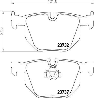 BMW 5 Serisi E60 Fren Balatası Arka | HELLA 8DB 355 010-471
