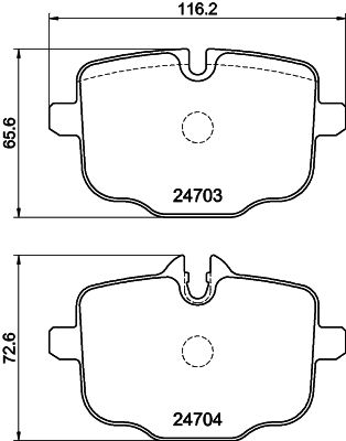 BMW 5 Serisi F10 Fren Balatası Arka | HELLA 8DB 355 014-361